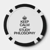 BLIJF KALM EN BESTUDEER FILOSOFIE POKER CHIPS (Achterkant)
