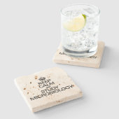 BLIJF KALM EN BESTUDEER MICROBIOLOGIE STENEN ONDERZETTER (Zijkant)