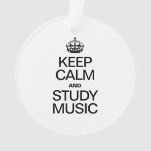 BLIJF KALM EN BESTUDEER MUZIEK ORNAMENT