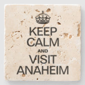 BLIJF KALM EN BEZOEK ANAHEIM STENEN ONDERZETTER (Voorkant)