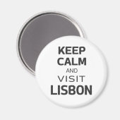 Blijf kalm en bezoek Lissabon Magneet (Voorkant / Achterkant)