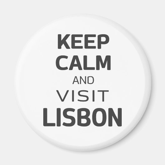 Blijf kalm en bezoek Lissabon Magneet (Voorkant)