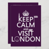 Blijf kalm en bezoek Londen Kaart (Voorkant / Achterkant)
