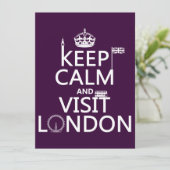 Blijf kalm en bezoek Londen Kaart (Staand voorkant)