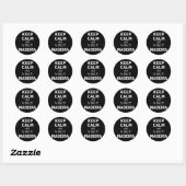 Blijf kalm en bezoek Madeira Ronde Sticker (Vel)