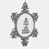 BLIJF KALM EN BEZOEK MOUNT EVEREST TIN SNEEUWVLOK ORNAMENT (Links)