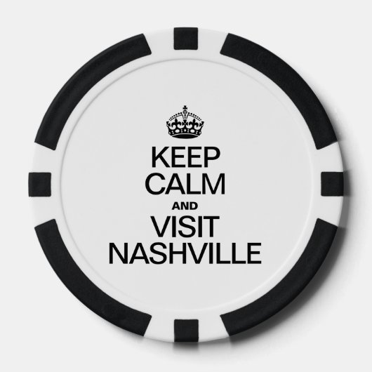 BLIJF KALM EN BEZOEK NASHVILLE POKERCHIPS (Voorkant)