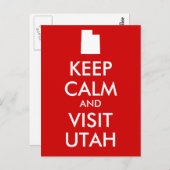 Blijf kalm en bezoek Utah Briefkaart (Voorkant / Achterkant)