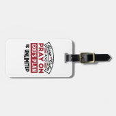 Blijf kalm en bid dat Gods plan onbeperkt is Bagagelabel (Voorkant horizontaal)