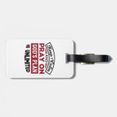 Blijf kalm en bid dat Gods plan onbeperkt is Bagagelabel (Achterkant horizontaal)