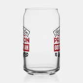 Blijf kalm en bid dat Gods plan onbeperkt is Blikvorm Glas (Rechts)