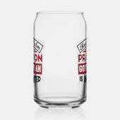 Blijf kalm en bid dat Gods plan onbeperkt is Blikvorm Glas (Links)