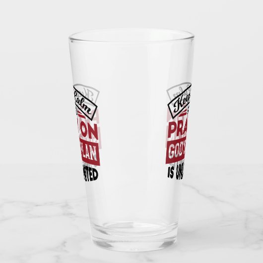 Blijf kalm en bid dat Gods plan onbeperkt is Glas (Links)