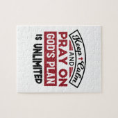 Blijf kalm en bid dat Gods plan onbeperkt is Legpuzzel (Horizontaal)