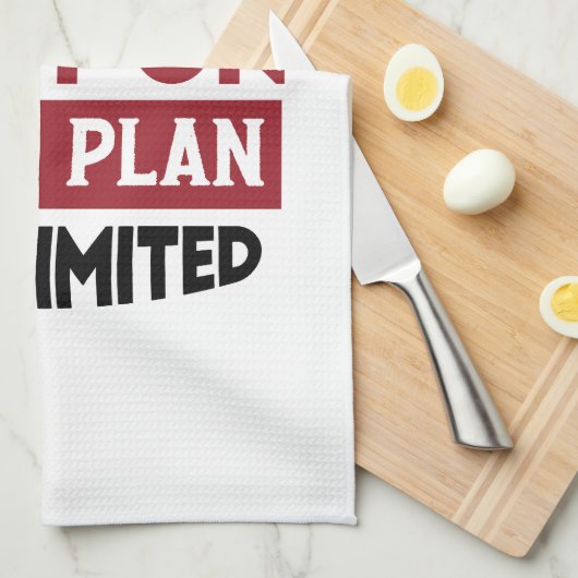 Blijf kalm en bid dat Gods plan onbeperkt is Theedoek (Quarter Fold)