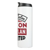 Blijf kalm en bid dat Gods plan onbeperkt is Thermosbeker (Geroteerd rechts)