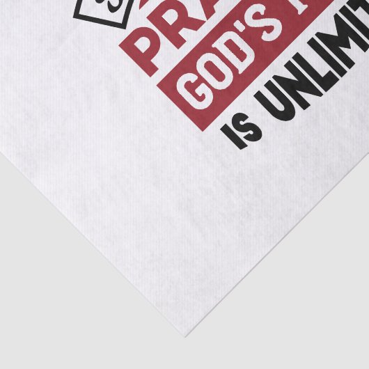 Blijf kalm en bid dat Gods plan onbeperkt is Tissuepapier (Detail)