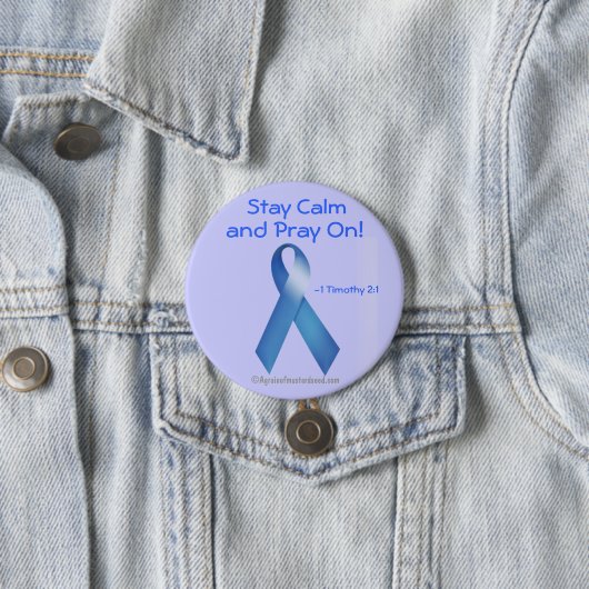 Blijf kalm en bid verder! ronde button 7,6 cm (In situ)