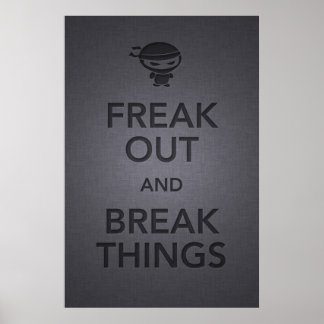 blijf kalm en blijf boze ninja . poster