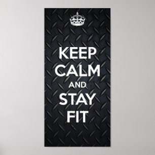 BLIJF KALM EN BLIJF FIT POSTER