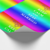 Blijf kalm en blijf getrouwd Glossy Wrapping Cadeaupapier (Hoek)