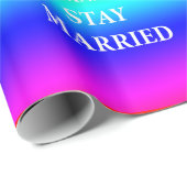 Blijf kalm en blijf getrouwd Glossy Wrapping Cadeaupapier (Rol Hoek)