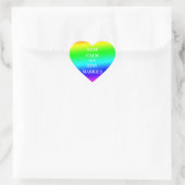 Blijf kalm en blijf getrouwd Hart Stickers, Glossy Sticker (Tas)