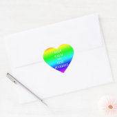 Blijf kalm en blijf getrouwd Hart Stickers, Glossy Sticker (Envelop)