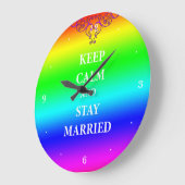 Blijf kalm en blijf getrouwd Ronde Wandklok (Hoek)