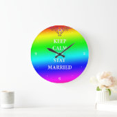 Blijf kalm en blijf getrouwd Ronde Wandklok (Huis)