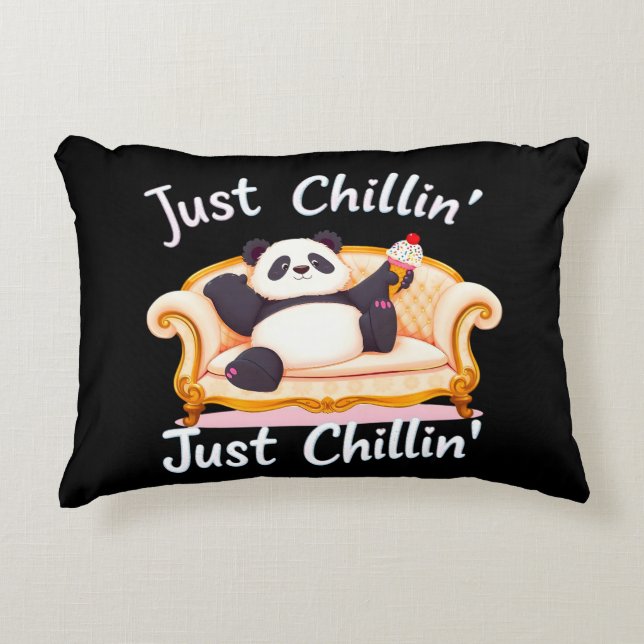 Blijf kalm en blijf gewoon chillen met ijs accent kussen (Voorkant)