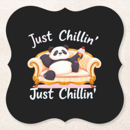 Blijf kalm en blijf gewoon chillen met ijs kartonnen onderzetters