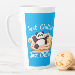Blijf kalm en blijf gewoon chillen met ijs latte mok