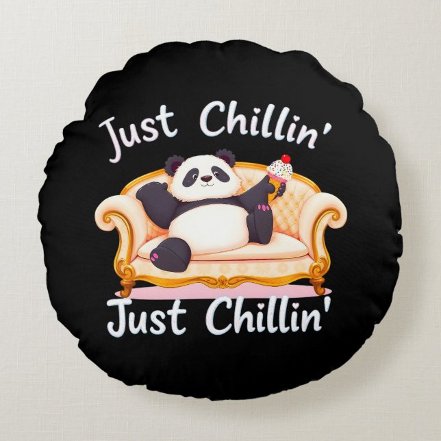 Blijf kalm en blijf gewoon chillen met ijs rond kussen (Voorkant)