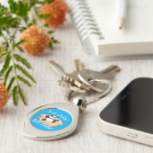 Blijf kalm en blijf gewoon chillen met ijs sleutelhanger (Zijkant)