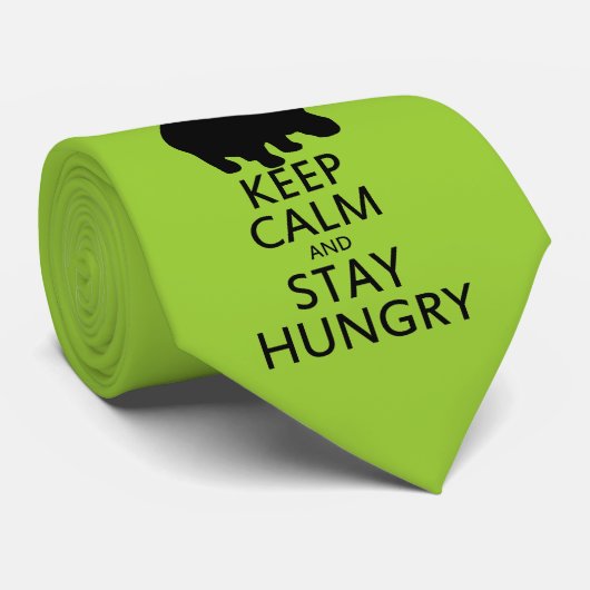 Blijf kalm en blijf hongerig stropdas (Opgerold)