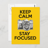 Blijf kalm en blijf in de gaten briefkaart (Voorkant / Achterkant)