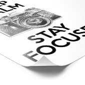 Blijf kalm en blijf in de gaten foto afdruk (Hoek)