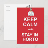 Blijf kalm en blijf in Horto Briefkaart (Voorkant / Achterkant)