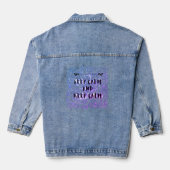 Blijf kalm en blijf kalm denim jacket (Achterkant)