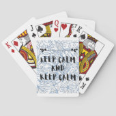 Blijf kalm en blijf kalm pokerkaarten (Achterkant)