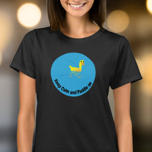 Blijf Kalm en Blijf Roeien Knuffel Motivatie Eende T-shirt