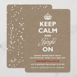 Blijf Kalm en Blijf Vrolijk Rustige Grappige Feest Kaart