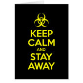 BLIJF KALM EN BLIJF WEG KAART (Voorkant)