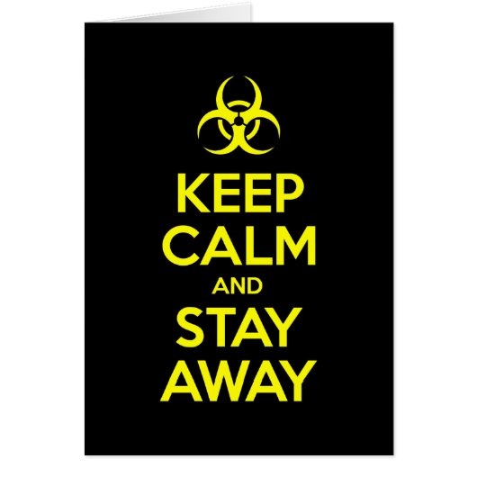 BLIJF KALM EN BLIJF WEG KAART (Voorkant)