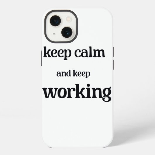 Blijf kalm en blijf werken. iPhone hoesje (Achterkant)
