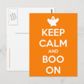 Blijf kalm en boe aan briefkaart (Voorkant / Achterkant)