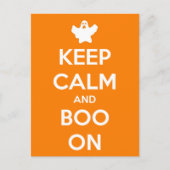 Blijf kalm en boe aan briefkaart (Voorkant)