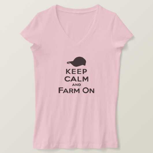 Blijf kalm en Boerderij aan - Dames T-shirts (Design voorkant)