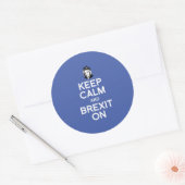Blijf kalm en Brexit op Theresa May — Ronde Sticker (Envelop)